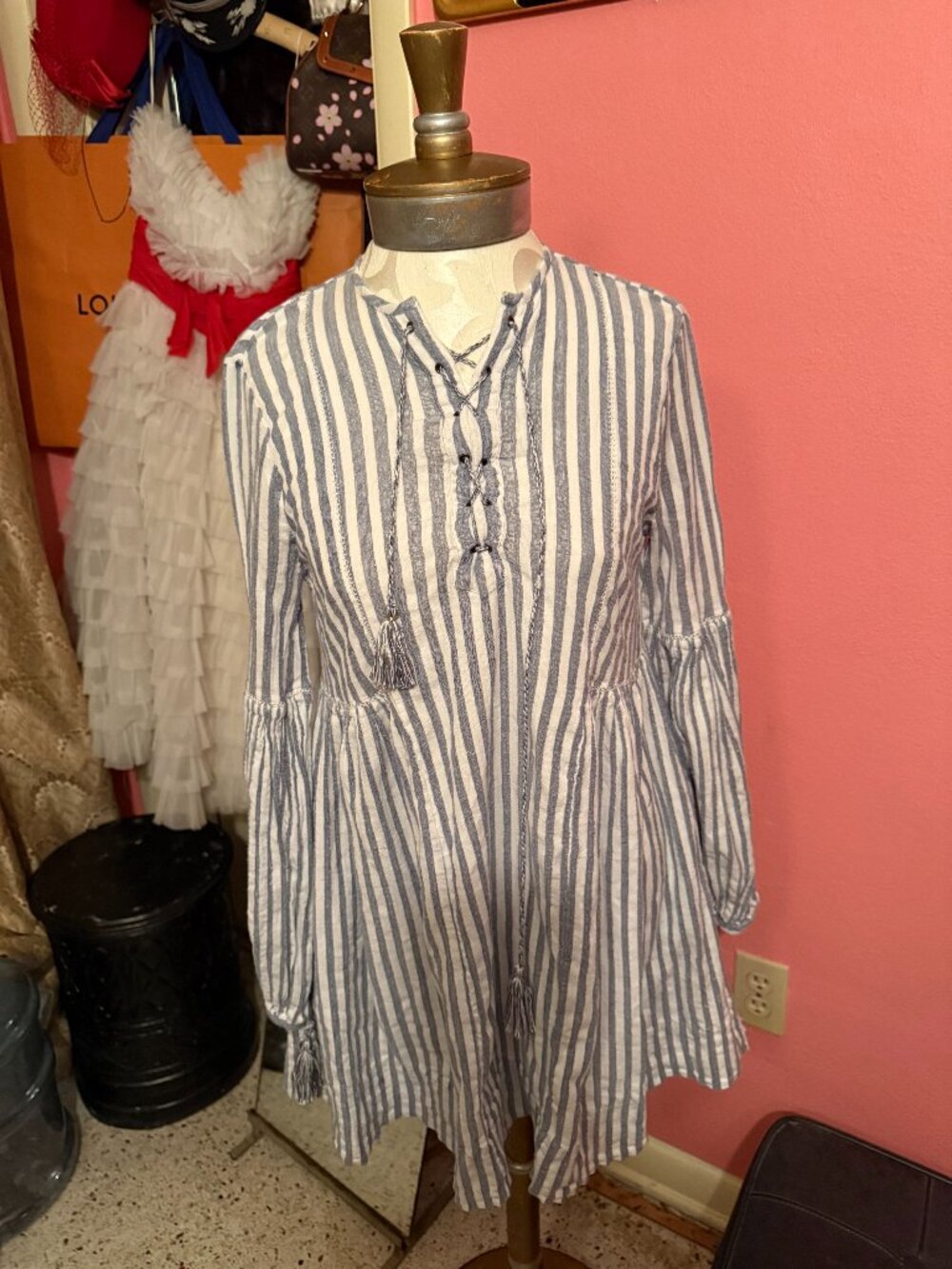 Ulla Johnson Helena Striped Boho Dress (sometimes called the Helena Mini Dress
